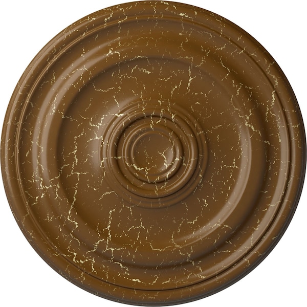 Ekena Millwork Devon Ceiling Medallion (Fits Canopies up to 3 5/8"), 15 3/4"OD x 1 1/2"P, Smokey Topaz Crackle CM15DESTC - main